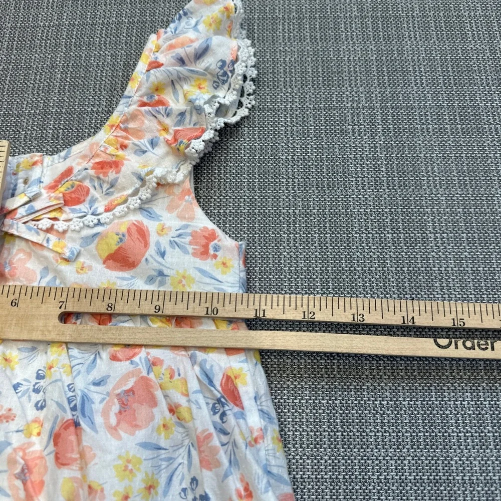Tommy Bahama Girls 4T Floral Ruffle Tiered‎ Dress Summer Cottagecore Beach